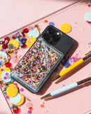 Celebrate every day confetti stick on cell phone wallet for iphone or android