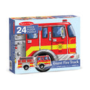 Giant Fire Truck Floor Puzzle - 24 Pieces