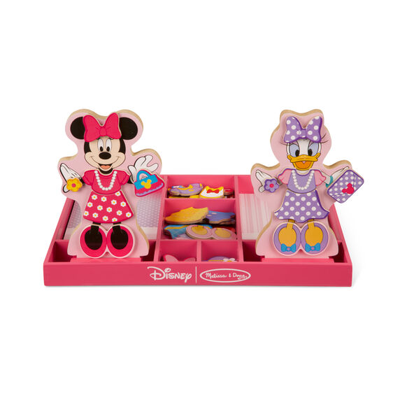 Disney Minnie & Daisy Wooden Magnetic Dress-Up