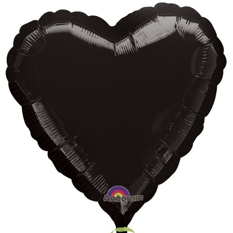18" Black Heart Balloon