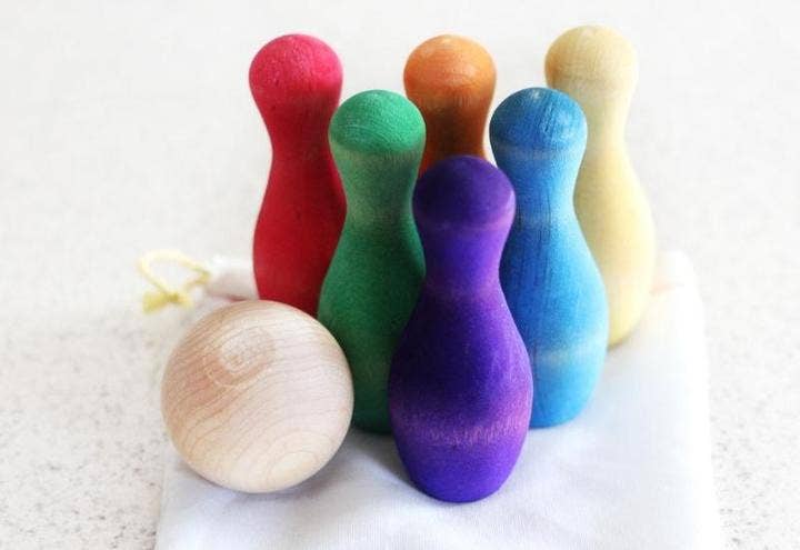 Tabletop Bowling Set - Rainbow Colors