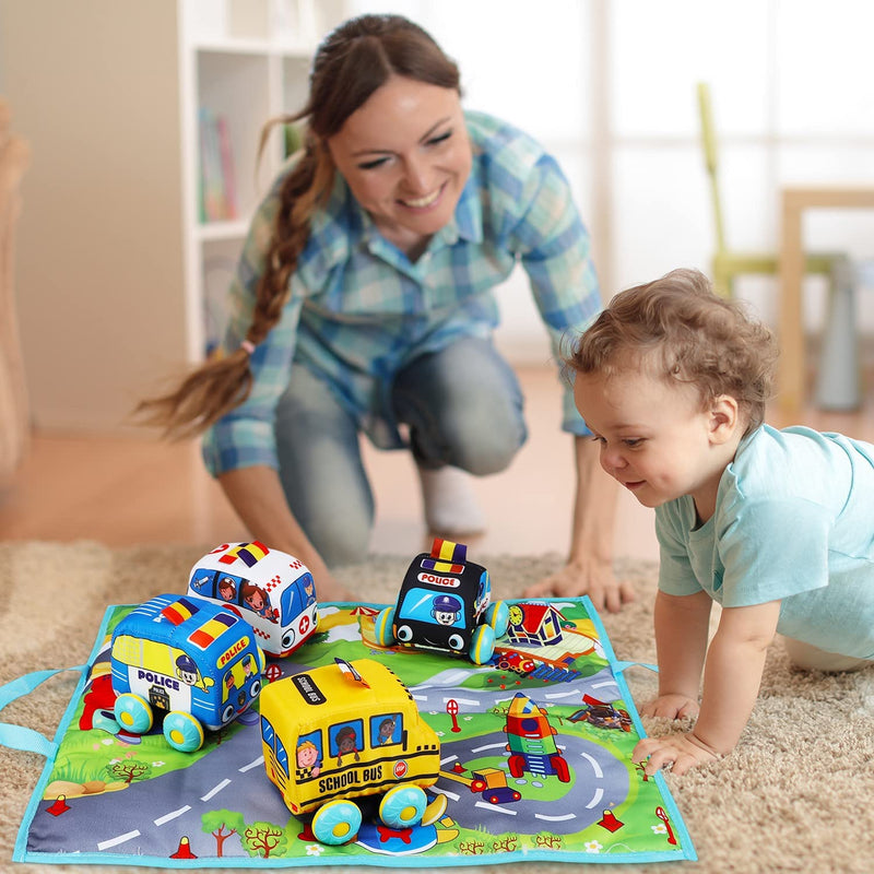 Soft Toy Cars for Baby with Map