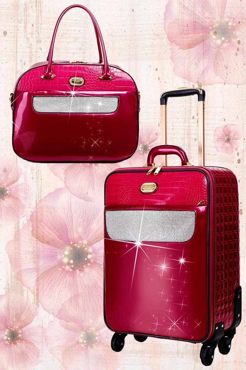 Sleek & Steady 2PC Set | Signature Away Luggage Set for Travel with Crossbody Bag