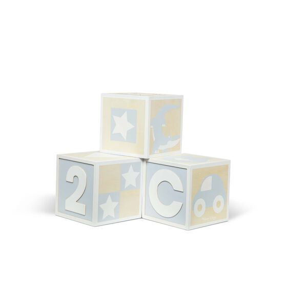 Jumbo Wooden ABC-123 Blocks - Natural