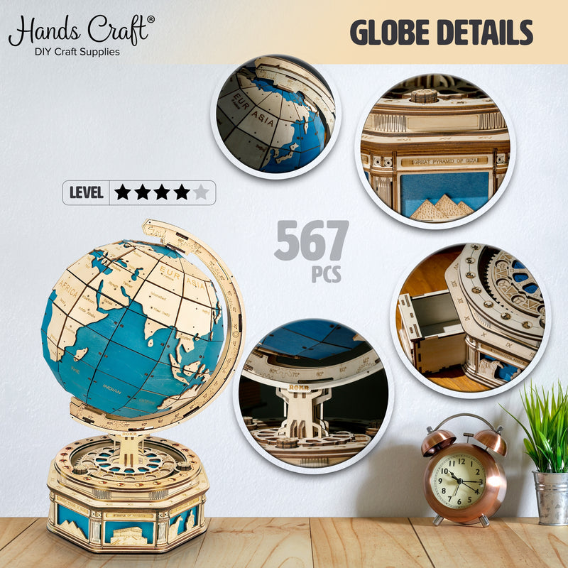 Globe Model DIY Wooden Puzzle
