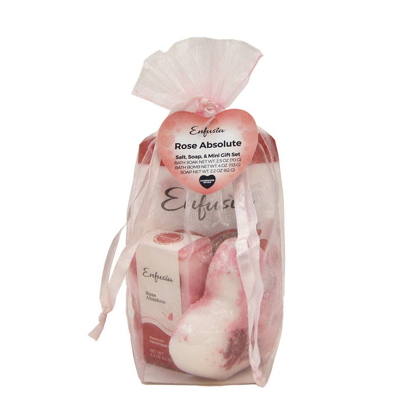 Salt, Soap, & Mini Gift Set - Rose Absolute with half heart