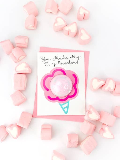 You Make My Day Sweeter Bath Fizzy Greeting Card