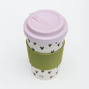Scattered Hearts Bamboo Coffee Cup