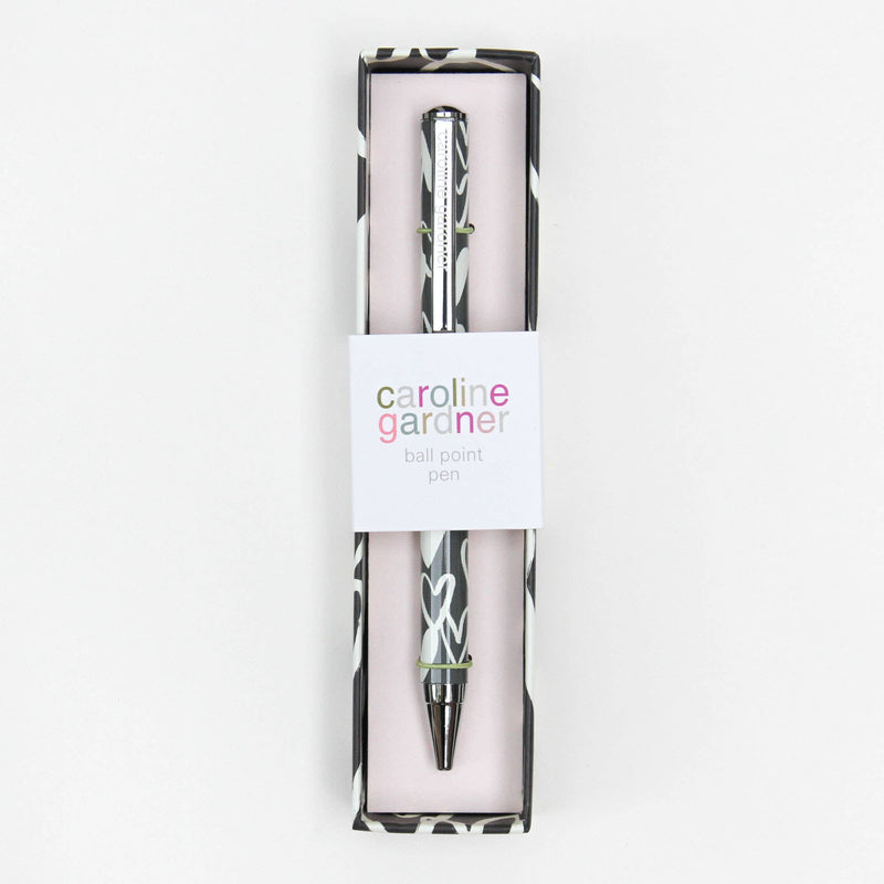 Charcoal Hearts Boxed Pen