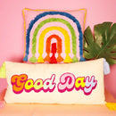 Square Hook Pillow - Rainbow