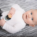 Silicone & Wood Rattle - Monochrome