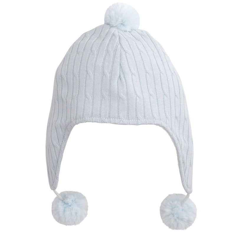 Blue Cable Aviator Hat