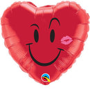 18" Naughty Smile & A Kiss Balloon