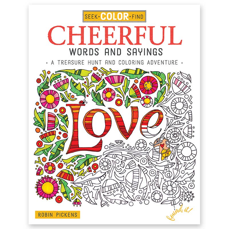Seek & Find Cheerful Words Coloring Book