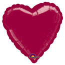 18" Burgundy Heart Balloon