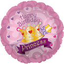 Happy Birthday Day Princess Crown Gems Balloon