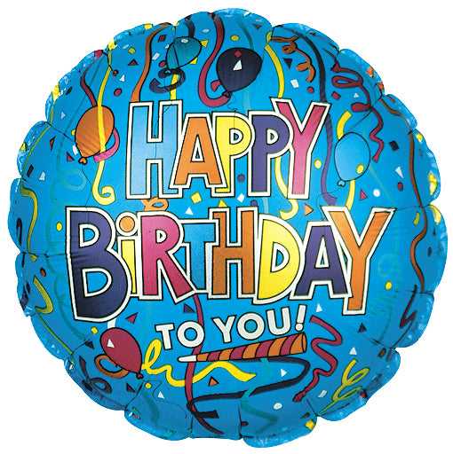 Happy Birthday Party Balloons Streamers