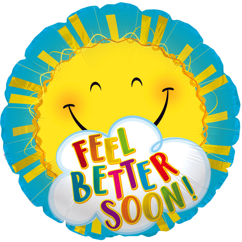 18" Feel Better Soon! Sun Balloon