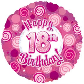 Happy 18th Birthday Pink Dazzeloon