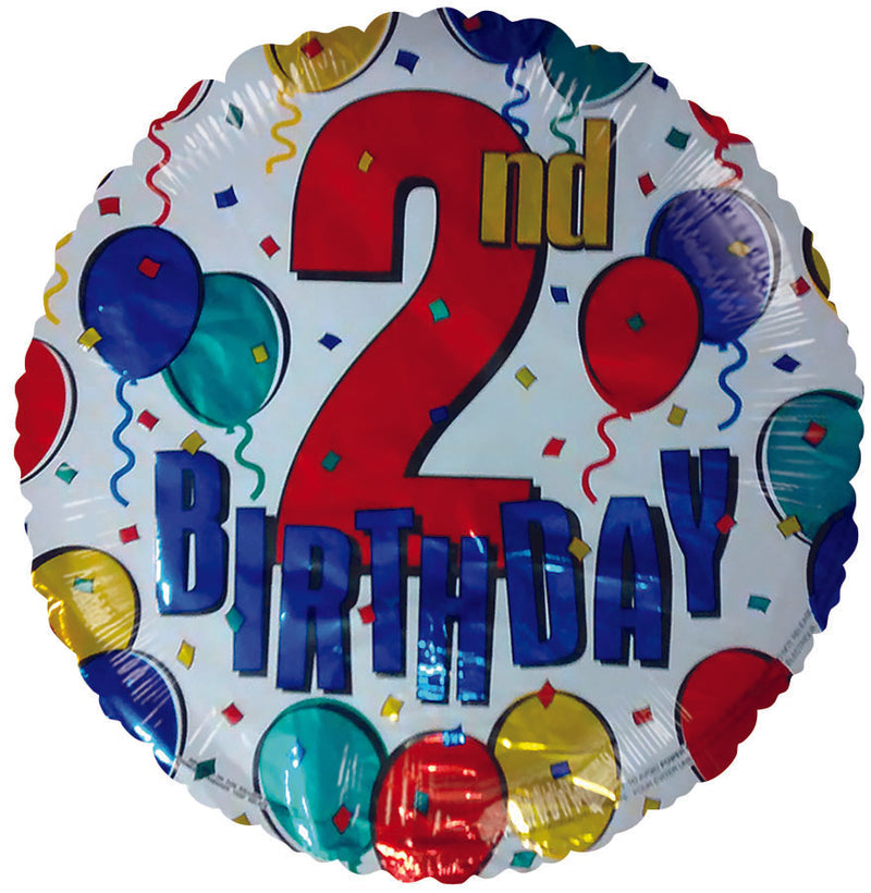 18" 2nd Birthday Balloon