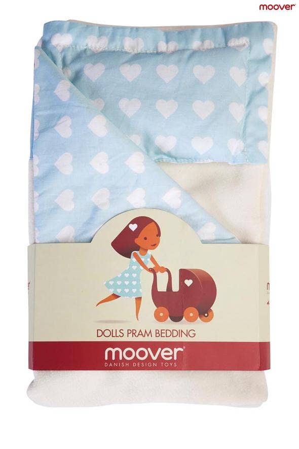 Moover Toys - Dolls Stroller (Pram) Bedding Set - Blue