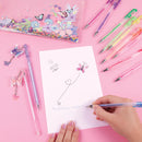 BUTTERFLY GLITTER POUCH AND 12PK PEN SET