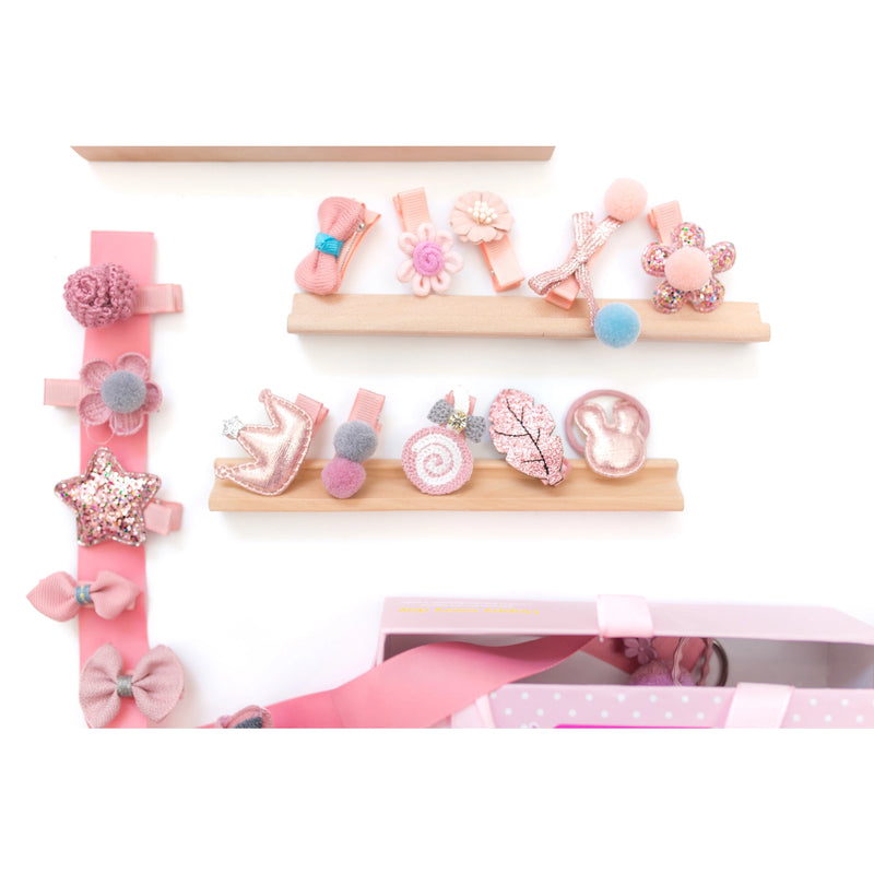 Pink Baby & Toddler Hair Accessories Gift Boxes -18Pcs Set