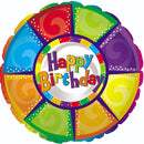 Happy Birthday Colorful Pieces Balloon