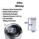 Skinny Sublimation Tumbler