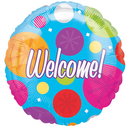 18" Welcome! Colorful Circles Balloon