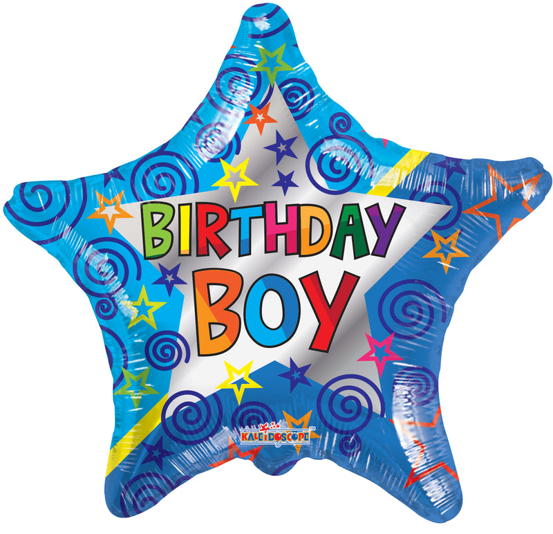 18" Birthday Boy Star Balloon