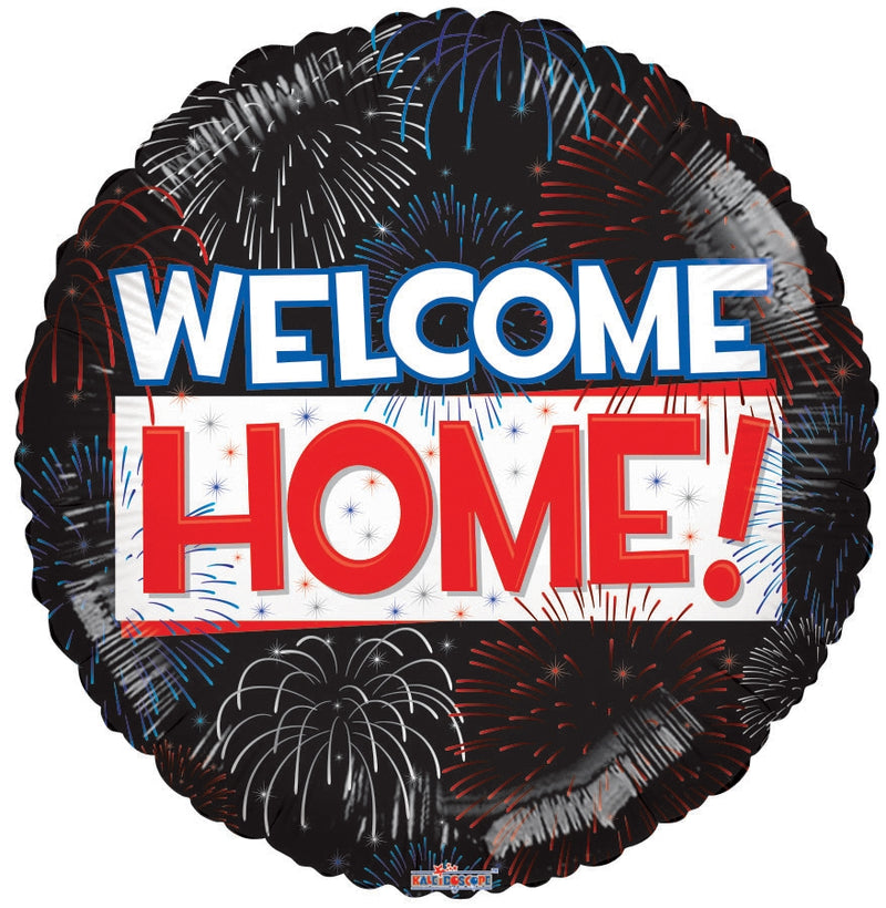 18" Welcome Home! Fireworks Balloon