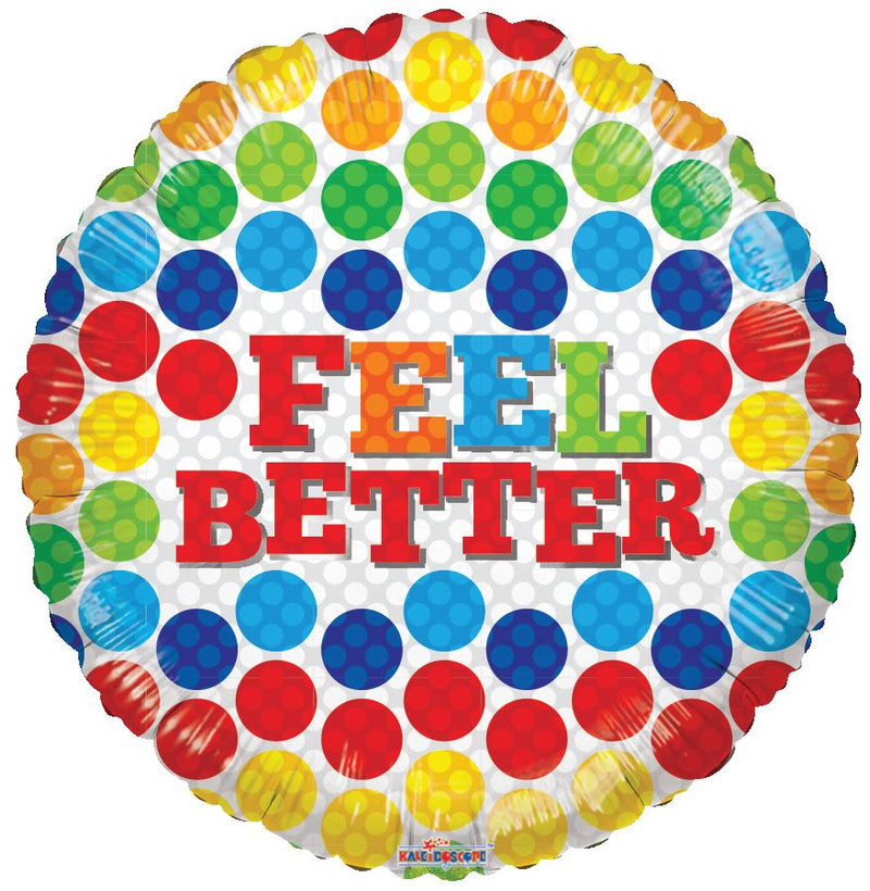 18" Feel Better Dots Balloon