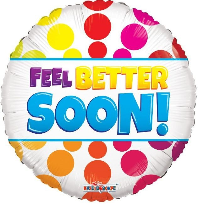 18" Feel Better Soon! Dots Balloon