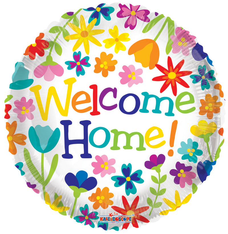 18" Welcome Home Spring Flowers Balloon