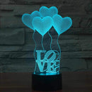 Love Balloons Illusion Lamp