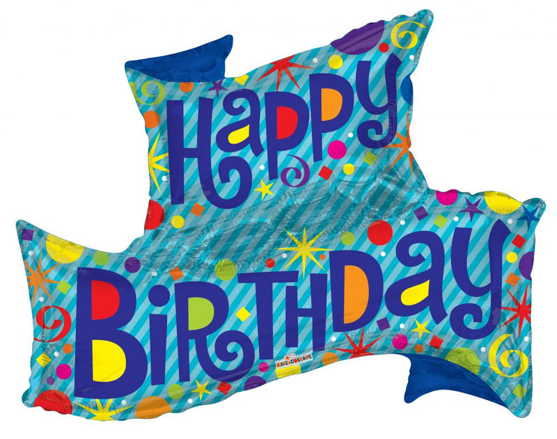 36" Happy Birthday Banner Balloon
