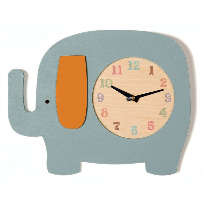 Turquoise Elephant Clock