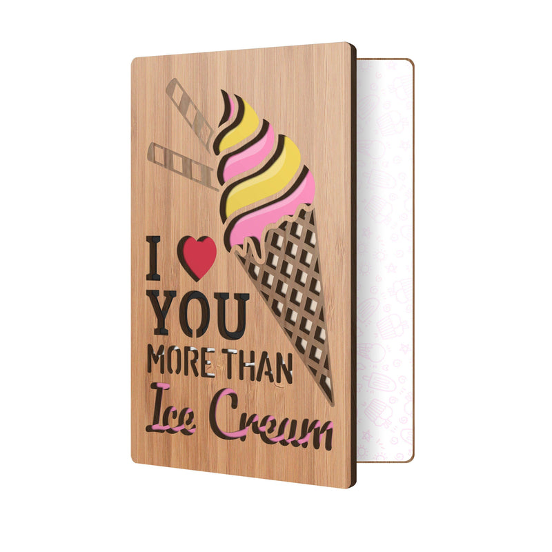 I Love You More Than Ice Cream Love Card