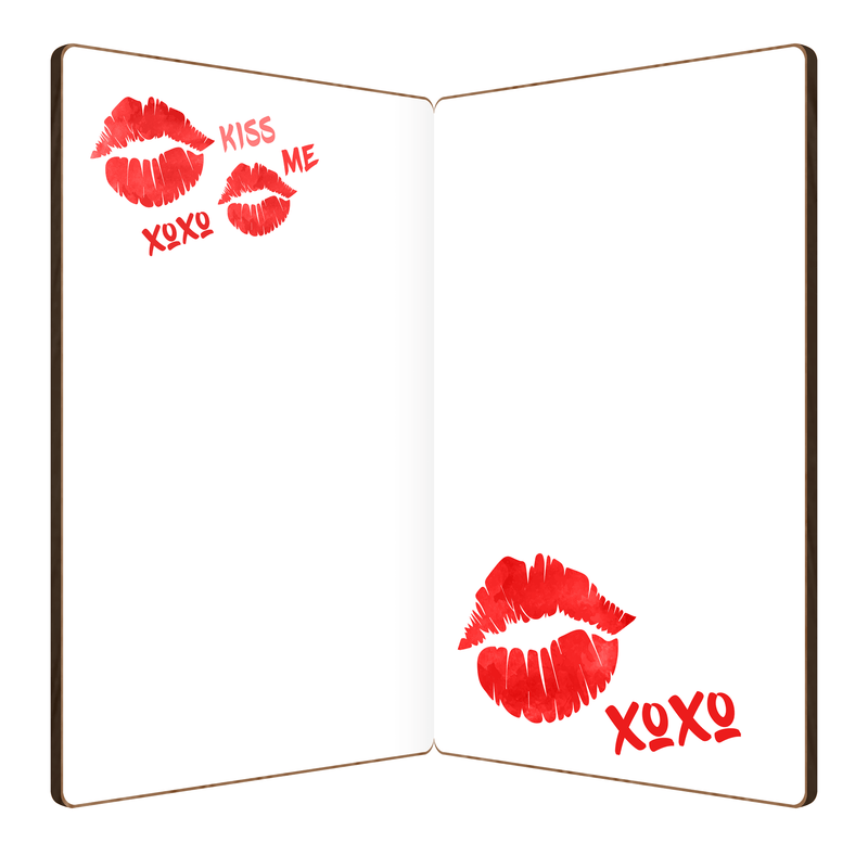 XOXO Lips Love Card