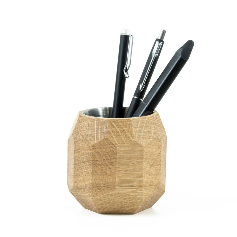 Oak - Geometric Pen Pot