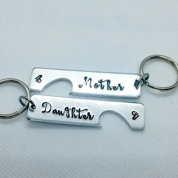 Mother daughter key chain set