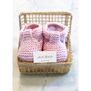 Pink Booties in Basket