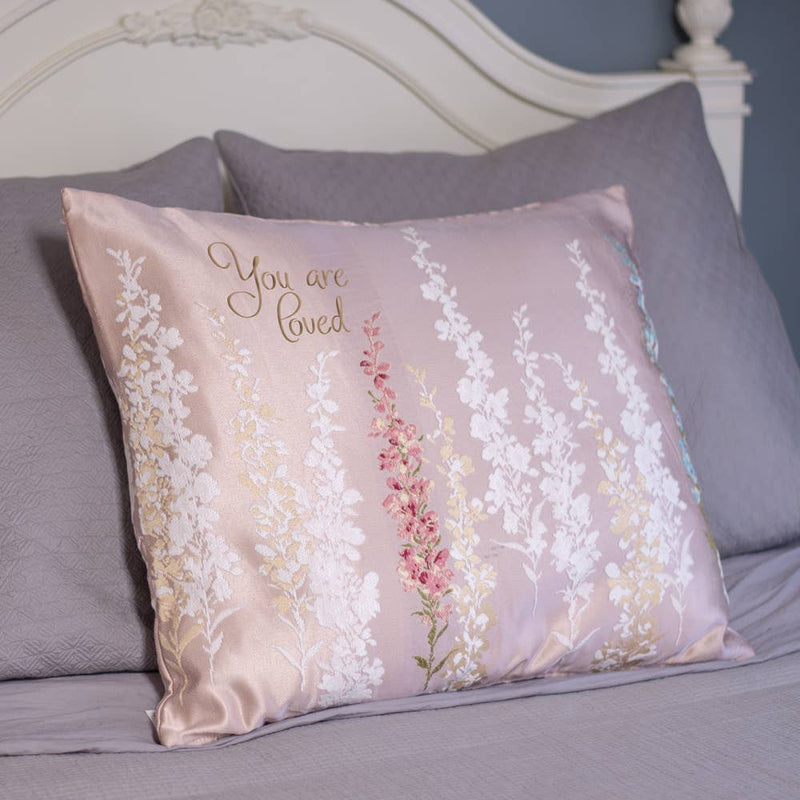 Elanze Embroidered Decorative Pillow You Are Loved