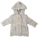 Grey Crochet Knit Hoodie