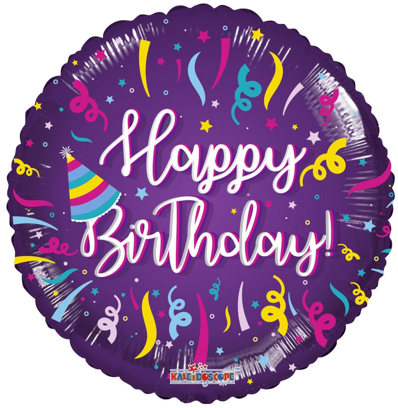 18" Happy Birthday! Streamers Balloon