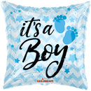 18" It's A Boy Chevron Square Balloon