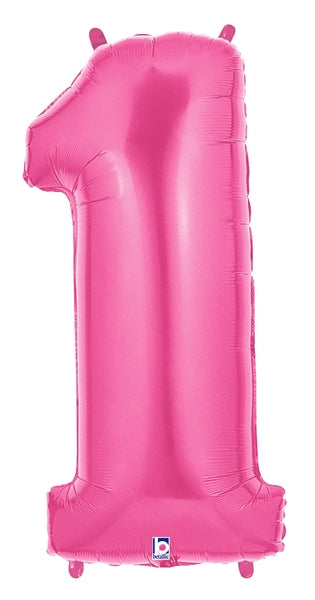 40" Number 1 Pink Balloon