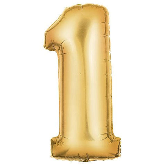 40" Number 1 Gold Balloon