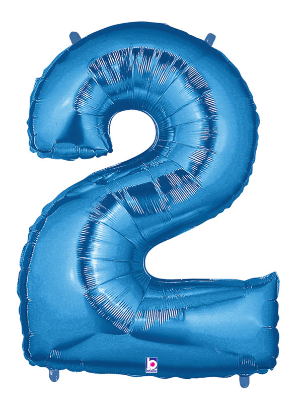 40" Number Balloon 2 Blue